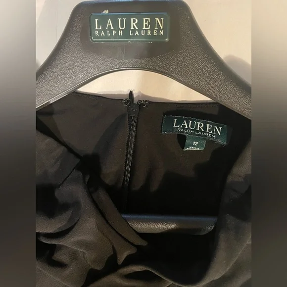 Lauren by Ralph Lauren. Black knee length dress - Picture 8 of 9